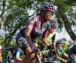 Woman on road bike
